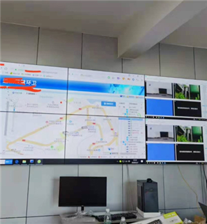 重慶萬州xxx環(huán)衛(wèi)上市集團(tuán)49寸3.5mm2X3矩陣+壁掛支架